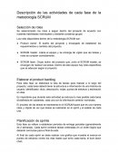 Descripción de las actividades de cada fase de la metodología SCRUM