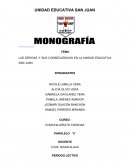 LAS DROGAS Y SUS CONSECUENCIAS EN LA UNIDAD EDUCATIVA SAN JUAN.