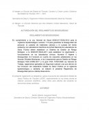 AUTORIZACIÓN DEL REGLAMENTO DE BIOSEGURIDAD