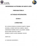 Actividad Integradora Literatura ‘‘Amor entre comillas’’