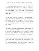 What would you do if you were a millonaire