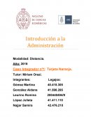 Introducción a la Administración Modalidad: Distancia.