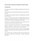 Ensayo sobre la literatura antigua del medio oriente