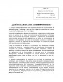 ¿Qué es la biologia contemporanea?