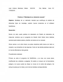 Práctica 4 “Modelaje de un elemento roscado”. Página 1