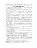 CUESTIONARIO ALIMENTACIÓN EN LA EDAD ADULTA Y DEL ADULTO MAYOR