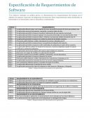 Especificación de Requerimientos de Software