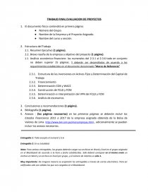 TRABAJO FINAL EVALUACION DE PROYECTOS. Página 1