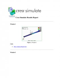 Creo Simulate Results Report. Página 1