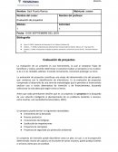 Actividad Evaluación de proyectos