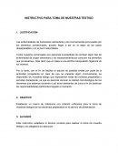 INSTRUCTIVO PARA TOMA DE MUESTRAS TESTIGO