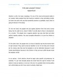 For and Against essay "Abortion"