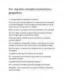 Pre- requisito conceptos económicos y geográficos