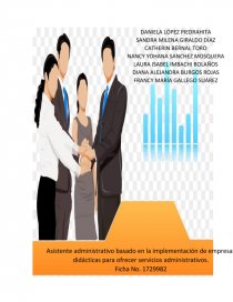 Informe Asistente administrativo basado en la implementación de empresas didácticas para ofrecer servicios administrativos.. Página 1