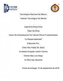 compensación asesinato Donación Guion De Dramatización De Valores Éticos Fundamentales - Tareas - Zaqui Moo