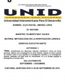 MATERIA: METODOLOGIA DE LA INVESTIGACION JURIDICA