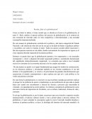 Reseña ¿Qué es la globalización?