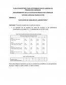 PLAN DE MUESTREO PARA DETERMINACION DE ALMIDON EN PRODUCTOS CARNICOS