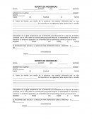 REPORTE DE INCIDENCIA