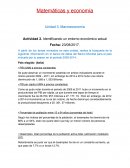 Actividad 2. Identificando un entorno económico actual