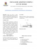 Informe No.1 Oscilador armónico simple - Ley de Hooke con IEEE