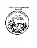 Purificación de Sulfato de Cobre Industrial trabajo