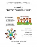Trabajo “JUNTOS PODEMOS AYUDAR”