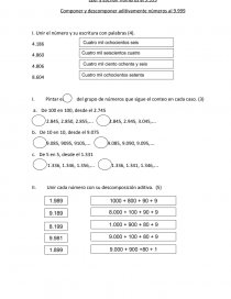 PRUEBA DE MATEMÁTICAS 3º BÁSICO. Página 1