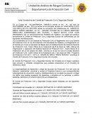 Acta constitutiva del comité de protección civil y seguridad escolar