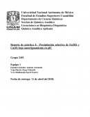 Reporte de práctica 4: Precipitación selectiva de Fe(III) y Cu(II) bajo amortiguamiento en pH