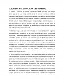 EL JURISTA Y EL SIMULADOR DEL DERECHO.