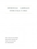 Aspectos labores de Chile en comparacion a Italia