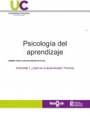 Psicología del aprendizaje ¿que es el aprendizaje?