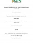 PROYECTO DE GRADO DE MAESTRÍA EN GESTIÓN DE LA CALIDAD Y PRODUCTIVIDAD
