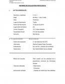 INFORME DE EVALUACIÓN PSICOLÓGICA