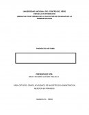 UNIDAD DE POST GRADO DE LA FACULTAD DE CIENCIAS DE LA ADMINISTRACION