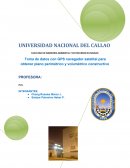 Toma de datos con GPS navegador satelital para obtener plano perimétrico y volumétrico constructivo