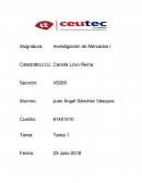 Investigación de Mercados I Tarea