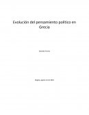 Evolucion del pensamiento politico en grecia
