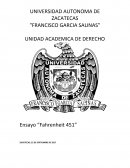 Ensayo “Fahrenheit 451”