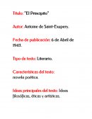Ideas principales del texto: Ideas filosóficas, éticas y artísticas.