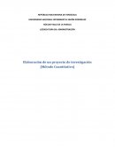 Elaboración de un proyecto de investigación (Método Cuantitativo)