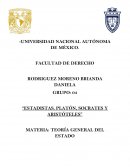 ESTADISTAS. PLATÓN, SOCRATES Y ARISTÓTELES