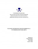 PLAN DE CONTINGENCIA DE INCENDIO EN LA UNIVERSIDAD DE MARGARITA