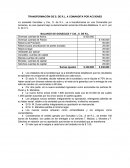 TRANSFORMACIÓN DE S. DE R.L. A COMANDITA POR ACCIONES