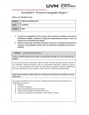 Actividad 4 – Proyecto Integrador Etapa 1 Ingeniería en Mecatrónica