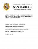 ¿Son viables las recomendaciones propuestas por las distintas guías de lenguaje no sexista?