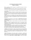 Construccion social de la realidad- Apunte La Construcción social de la realidad