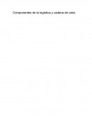 Cuales son los Componentes de la logística y cadena de valor