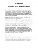 Dilemas de la decisión moral